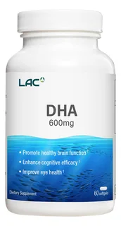 LAC DHA 600 мг — 60 зөөлөн капсул — Урд талаас