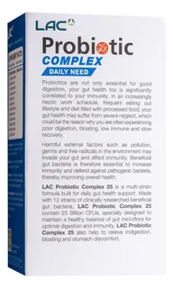 LAC Probiotic Complex пробиотик 25 млрд — 30 капсул — Ар, зүүн талаас
