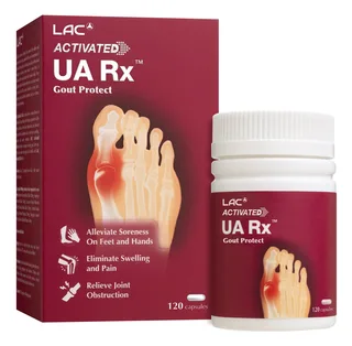 LAC Activated UA Rx шээсний хүчил — 120 капсул — Урд, зүүн талаас