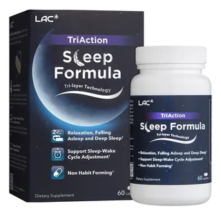 LAC TriAction Sleep Formula унтах — 60 шахмал — Урд, зүүн талаас