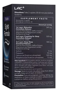 LAC TriAction Sleep Formula унтах — 60 шахмал — Хажуугаас, баруун