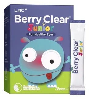 LAC Berry Clear Junior хүүхдийн харааны нунтаг 1 г — 30 савхан — Урд, зүүн талаас