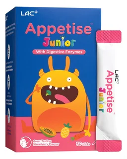 LAC Appetise Junior хүүхдийн хоолны дуршил, гүзээлзгэнэний амттай 1.6 г — 30 савхан — Урд, зүүн талаас