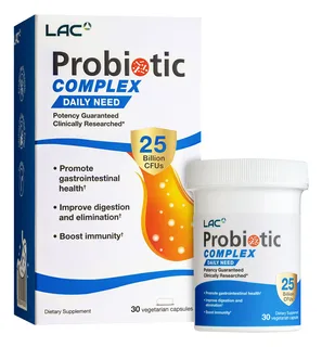 LAC Probiotic Complex пробиотик 25 млрд — 30 капсул — Урд, зүүн талаас