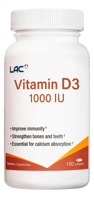 LAC Витамин D3 1000 IU — 180 зөөлөн капсул